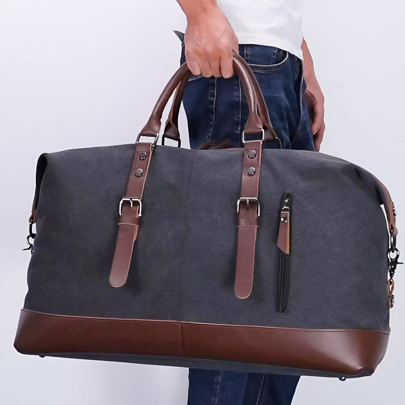 Monti Canvas Duffel Bag - Black