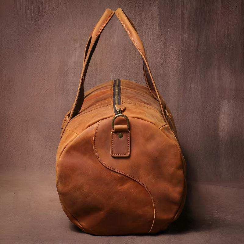 Angelo Leather Duffel Bag - Brown