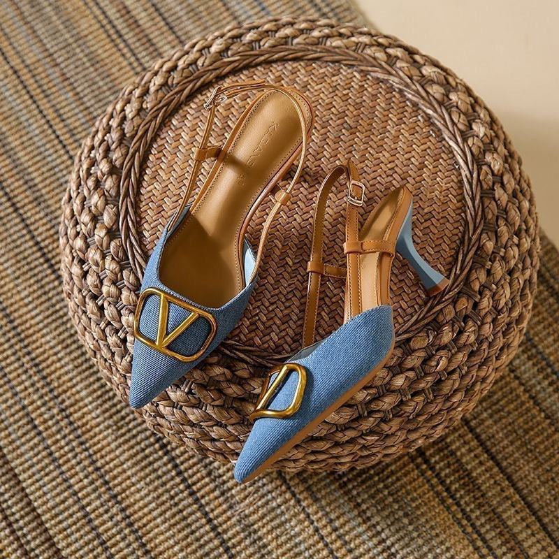 Audrey Denim Stilettos