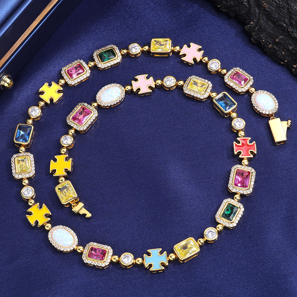 Clover Gemstone Necklace