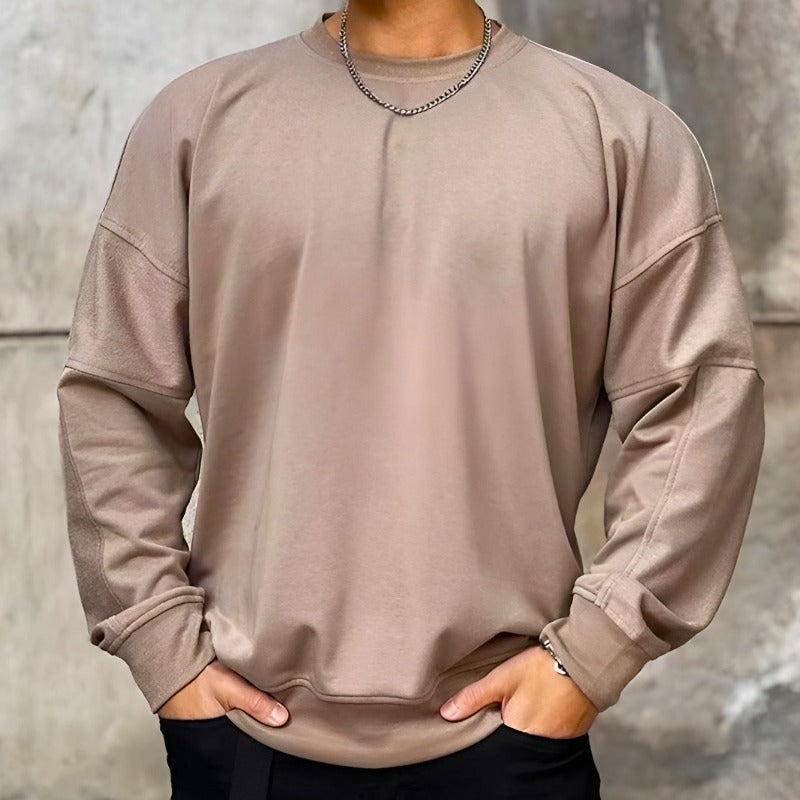 Oversized Inverse-Stitched Crewneck