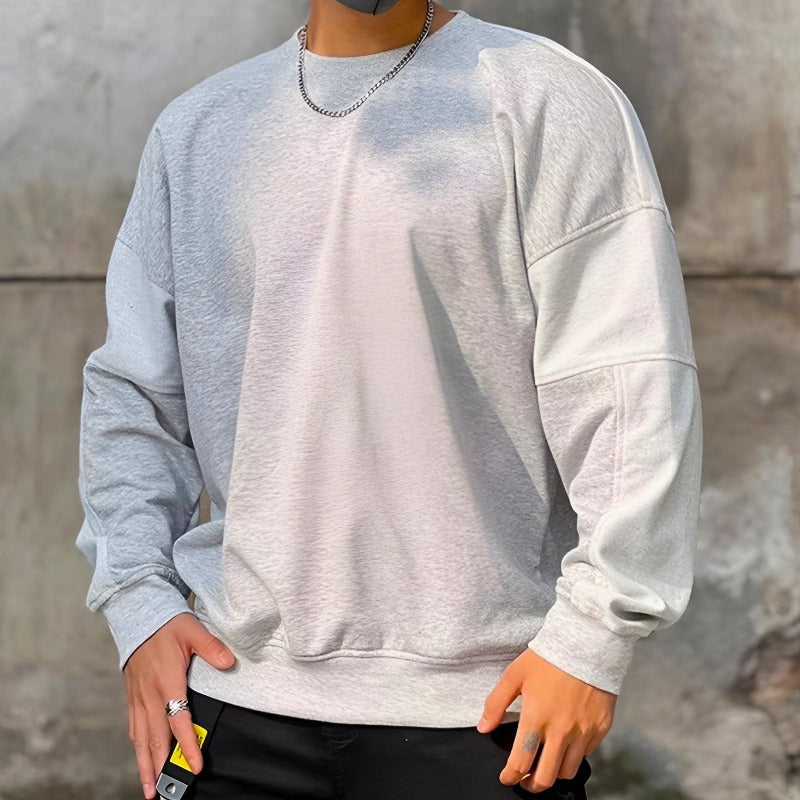 Oversized Inverse-Stitched Crewneck