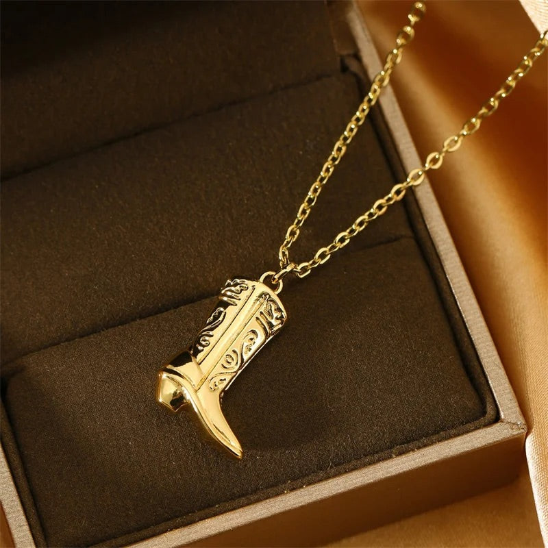 Andri Cowboy Boot Necklace