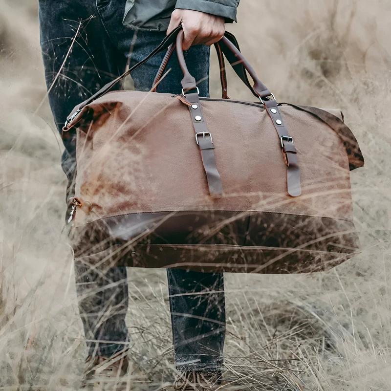 Monti Canvas Duffel Bag - Brown
