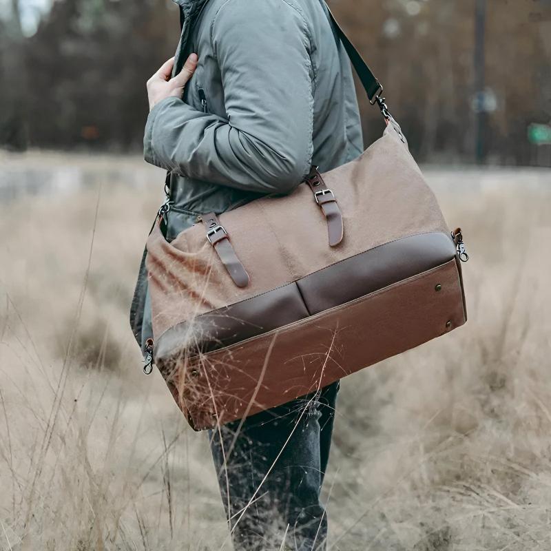 Monti Canvas Duffel Bag - Brown