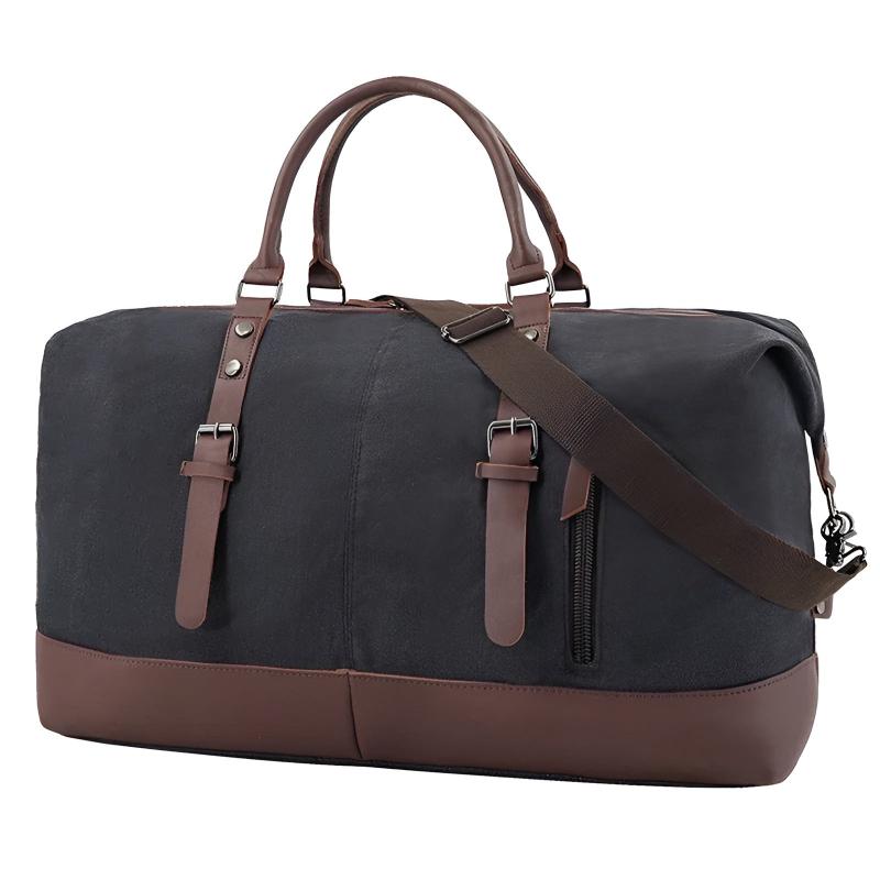 Monti Canvas Duffel Bag - Black