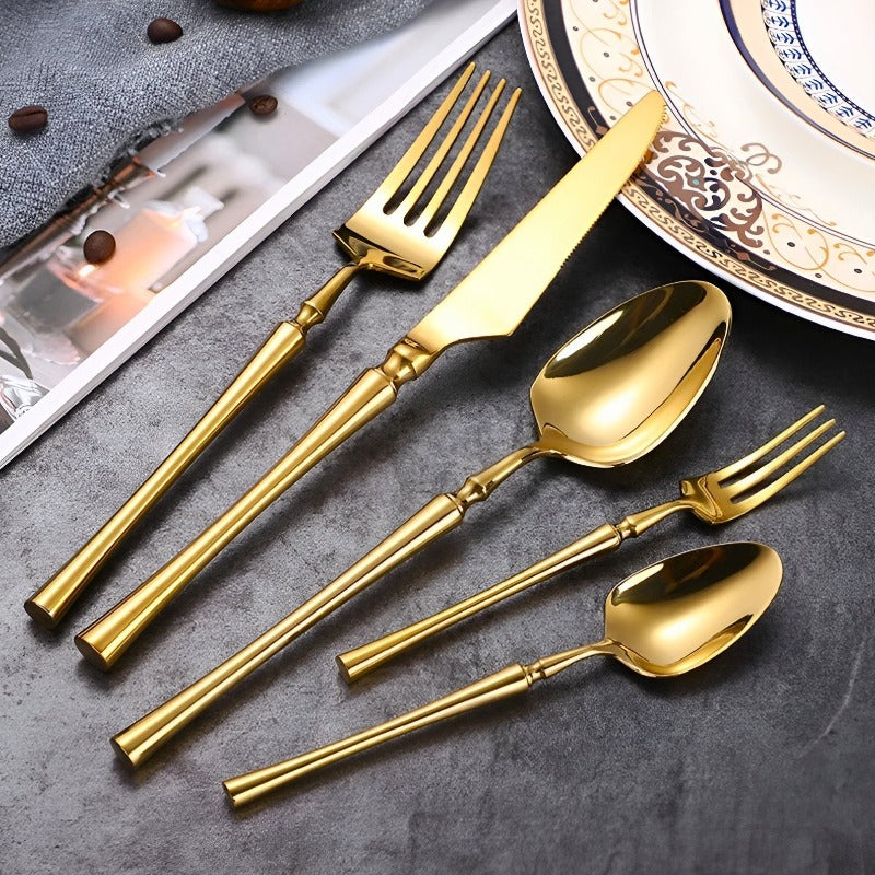 Aston Brushed Stainless Steel Flatware Set