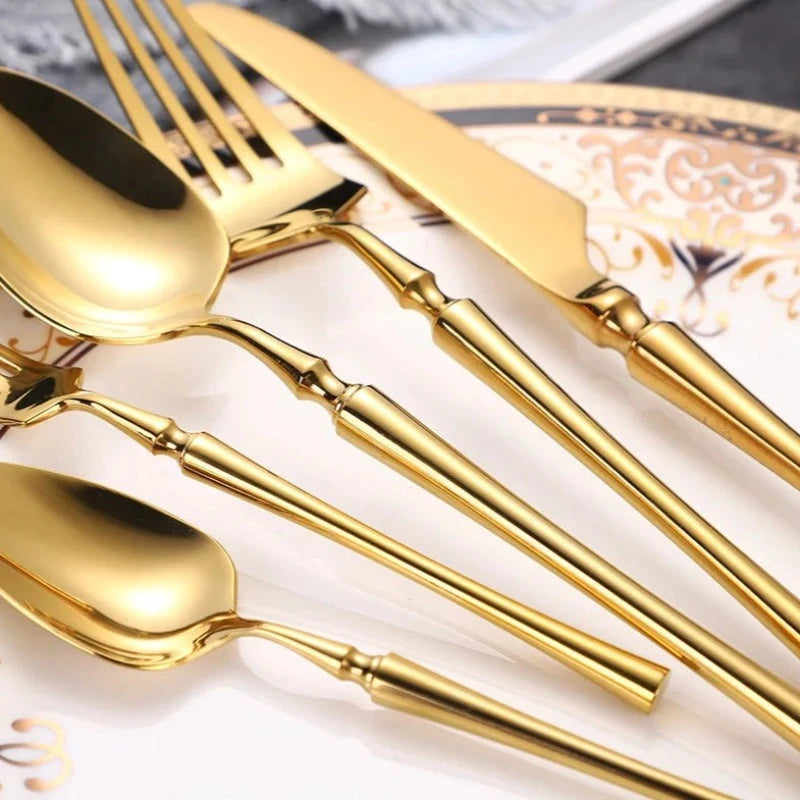 Aston Brushed Stainless Steel Flatware Set