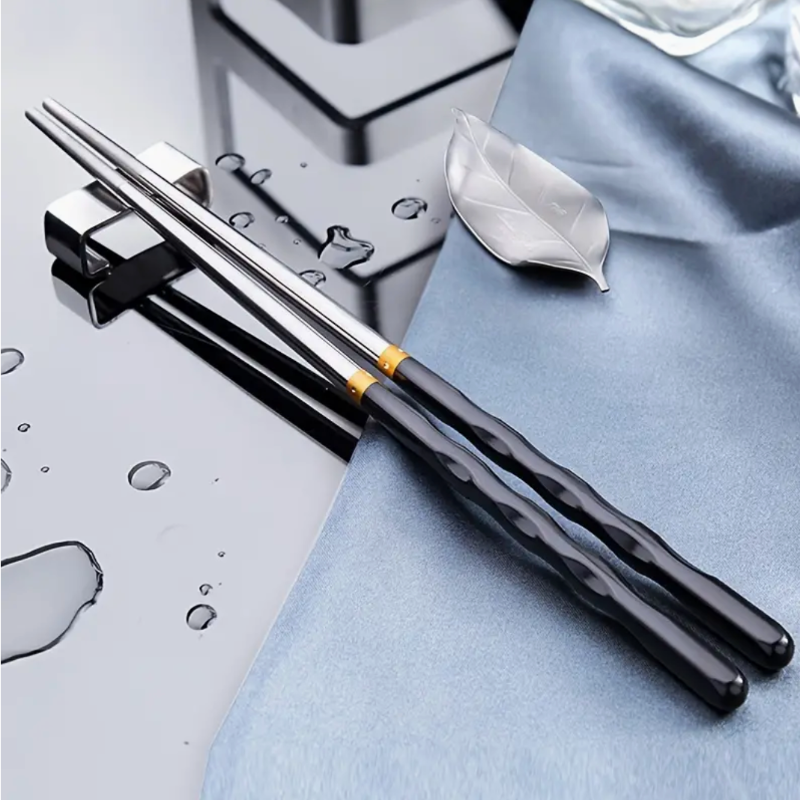 Authentic Japanese Stainless Steel Chopsticks (5-Pairs)