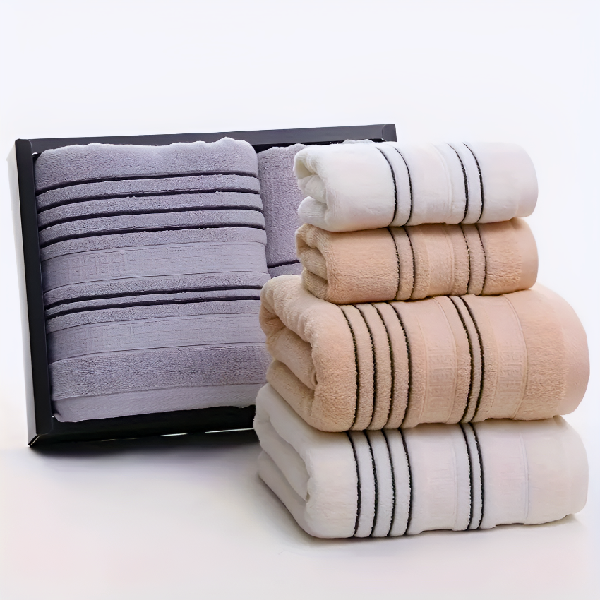 Organic Textured Cotton Towel Set