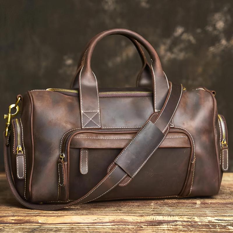 Calaso Leather Duffel - Dark Brown