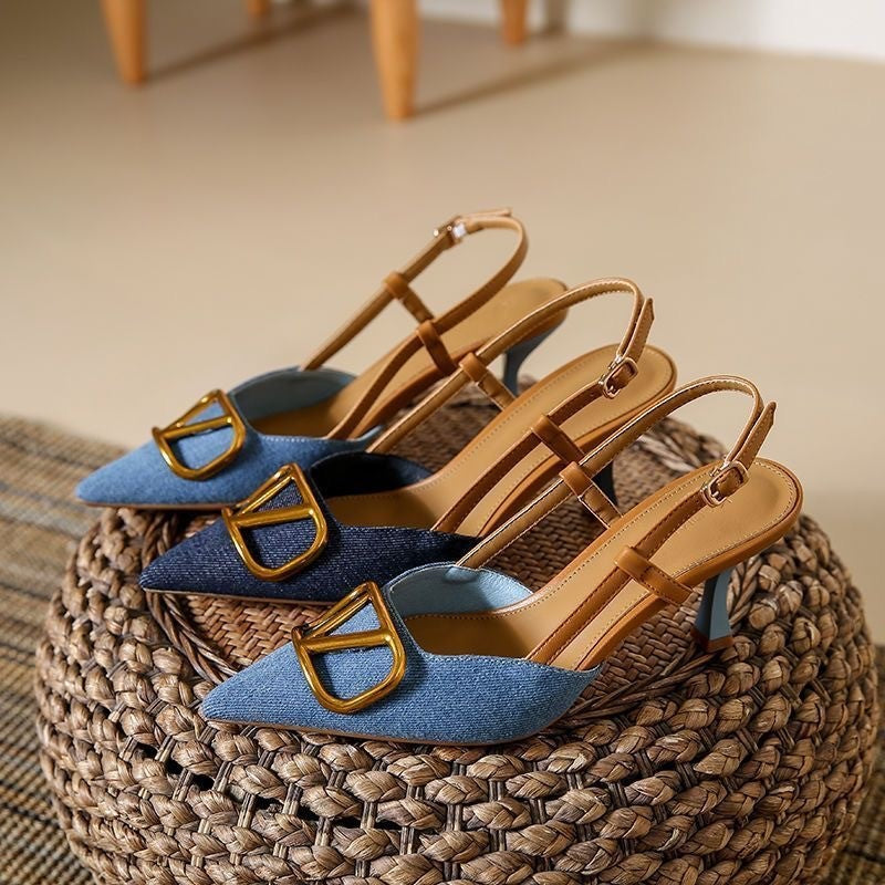 Audrey Denim Stilettos