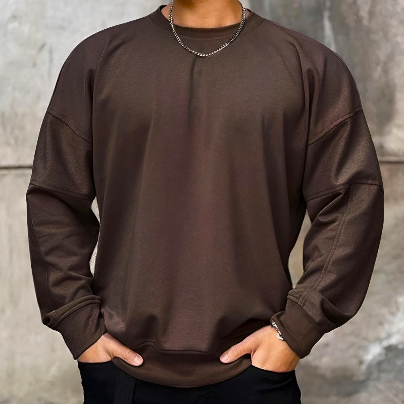 Oversized Inverse-Stitched Crewneck