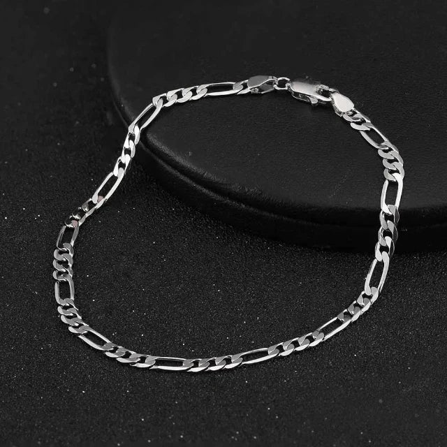 Figaro Bracelet - 3mm Silver