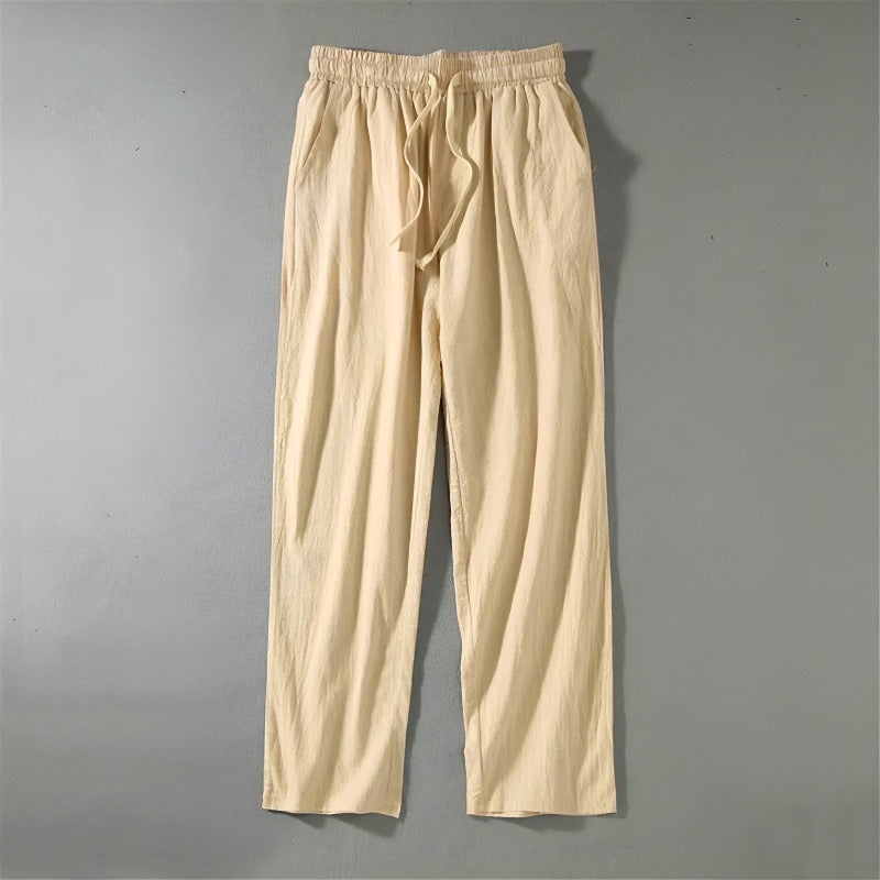 Tailored-Fit Linen Trousers