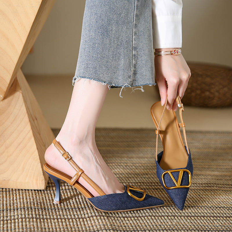 Audrey Denim Stilettos