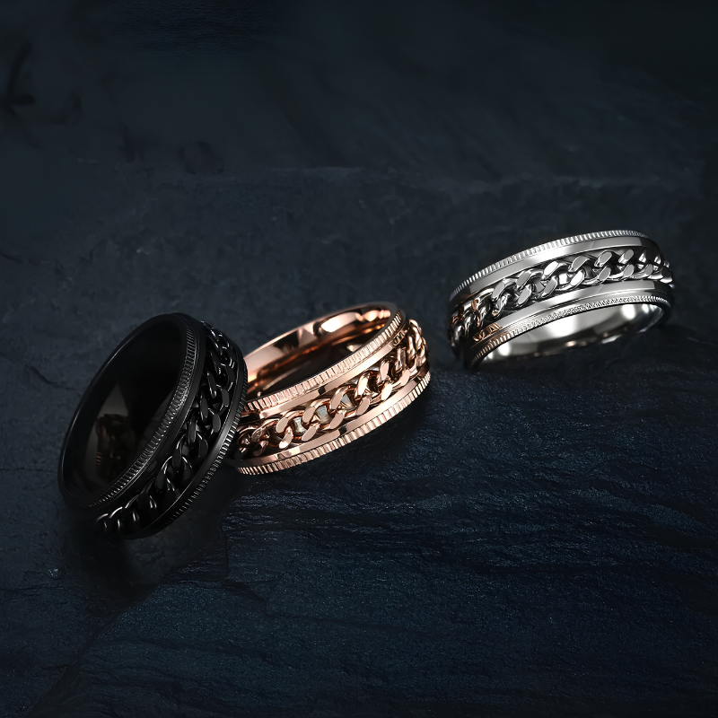 Fidget Rotatable Chain Ring