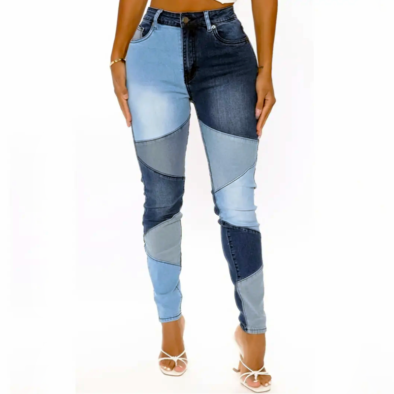 Curve High Rise Spliced Jeans