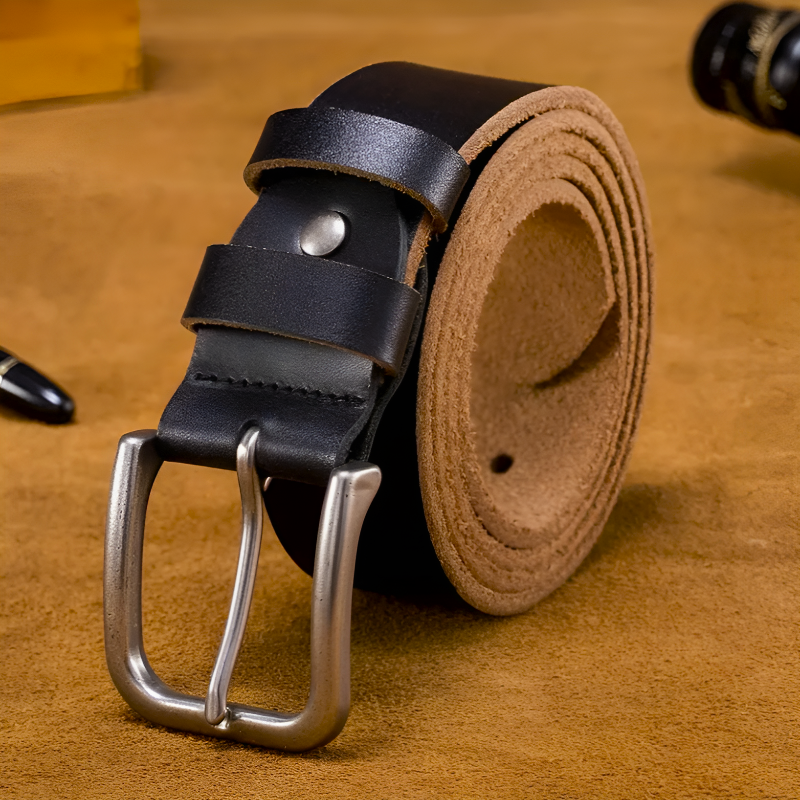 Ultra-Wide Genuine Leather Belt