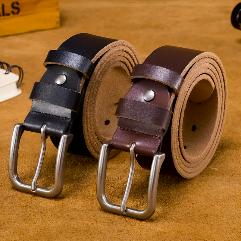 Ultra-Wide Genuine Leather Belt