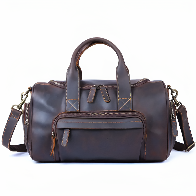 Calaso Leather Duffel - Dark Brown