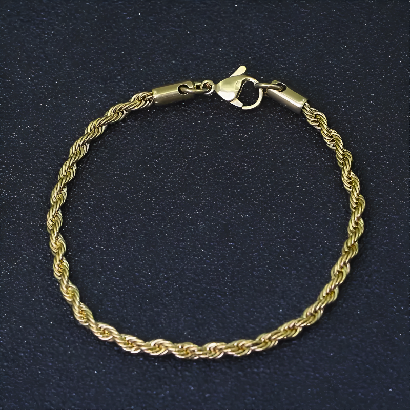 Rope Bracelet - 4mm Gold